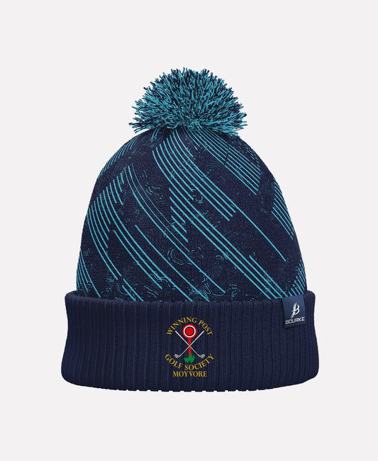 Winning Post Golf Society BARR Bobble Hat (Navy/Sky)