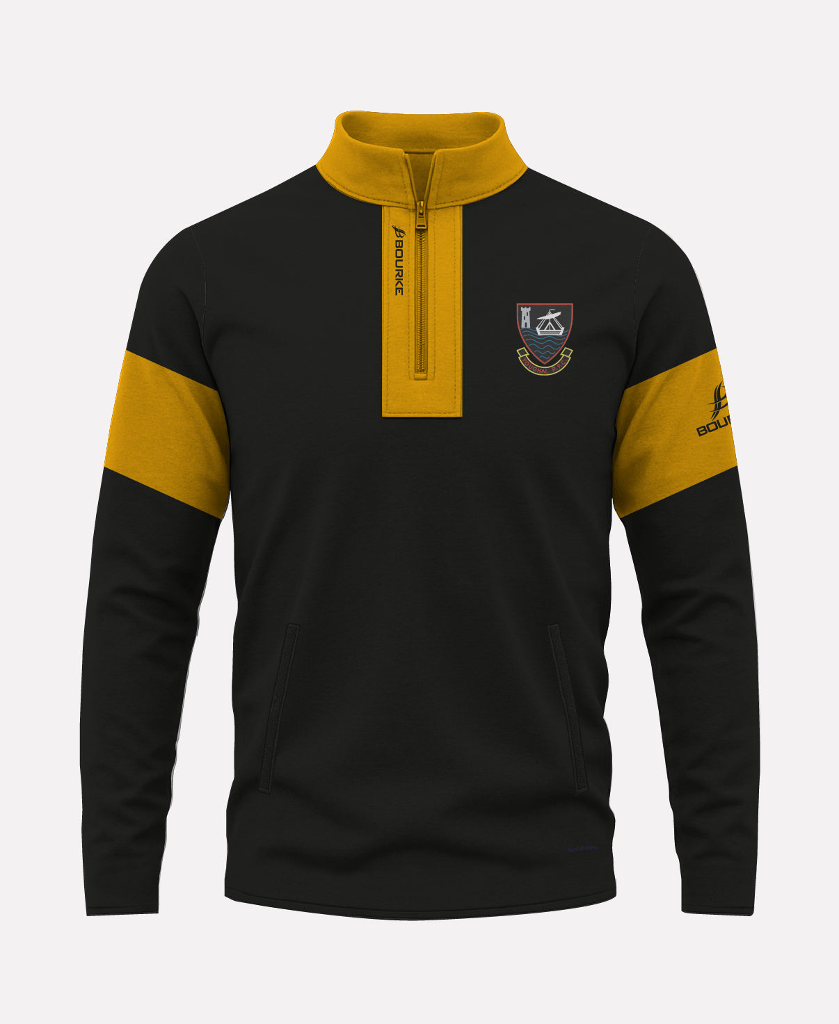 Youghal RFC TEASRA Half Zip (Black/Amber)