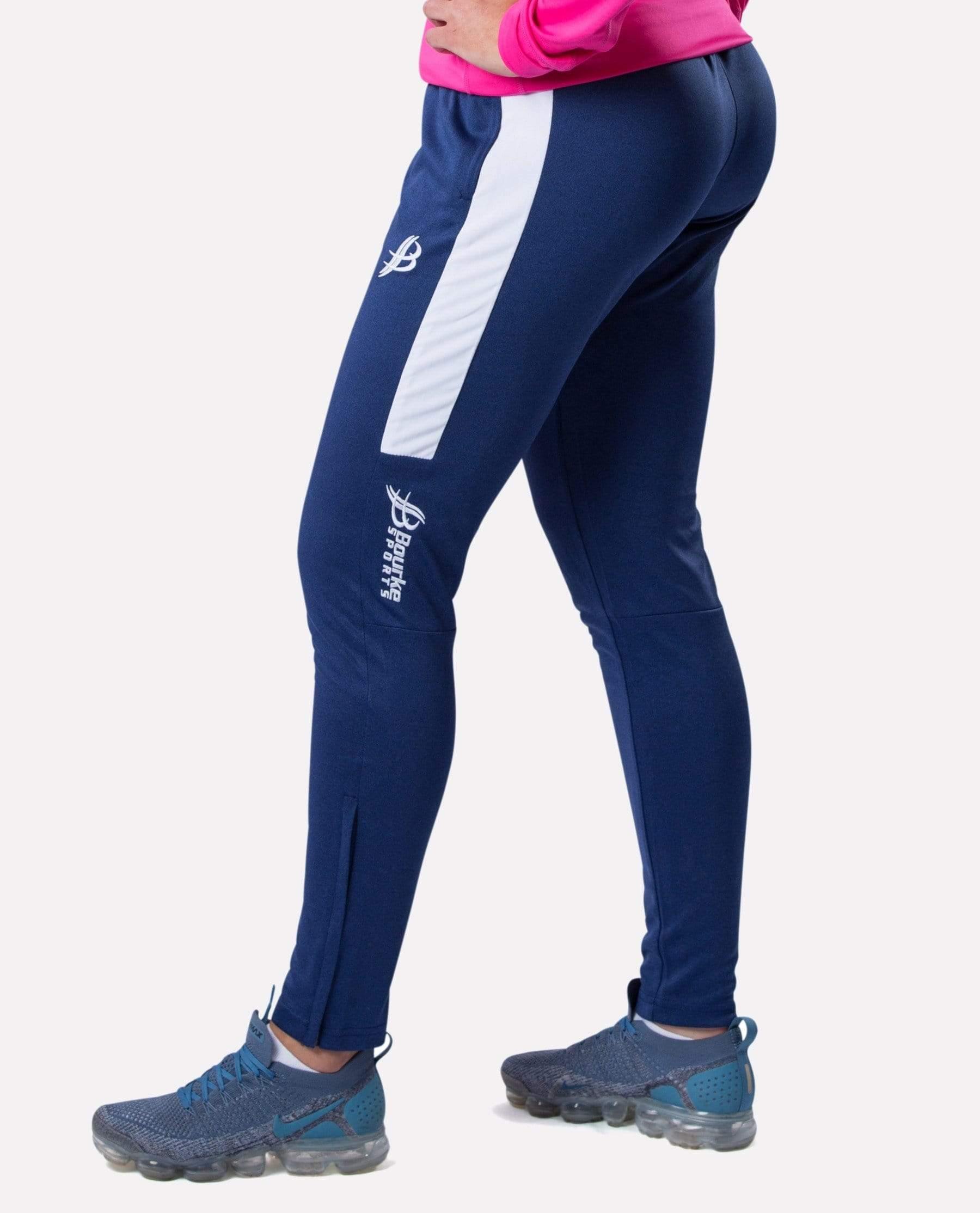 ALPHA Adult Skinny Pants (Navy/White) - Bourke Sports Limited