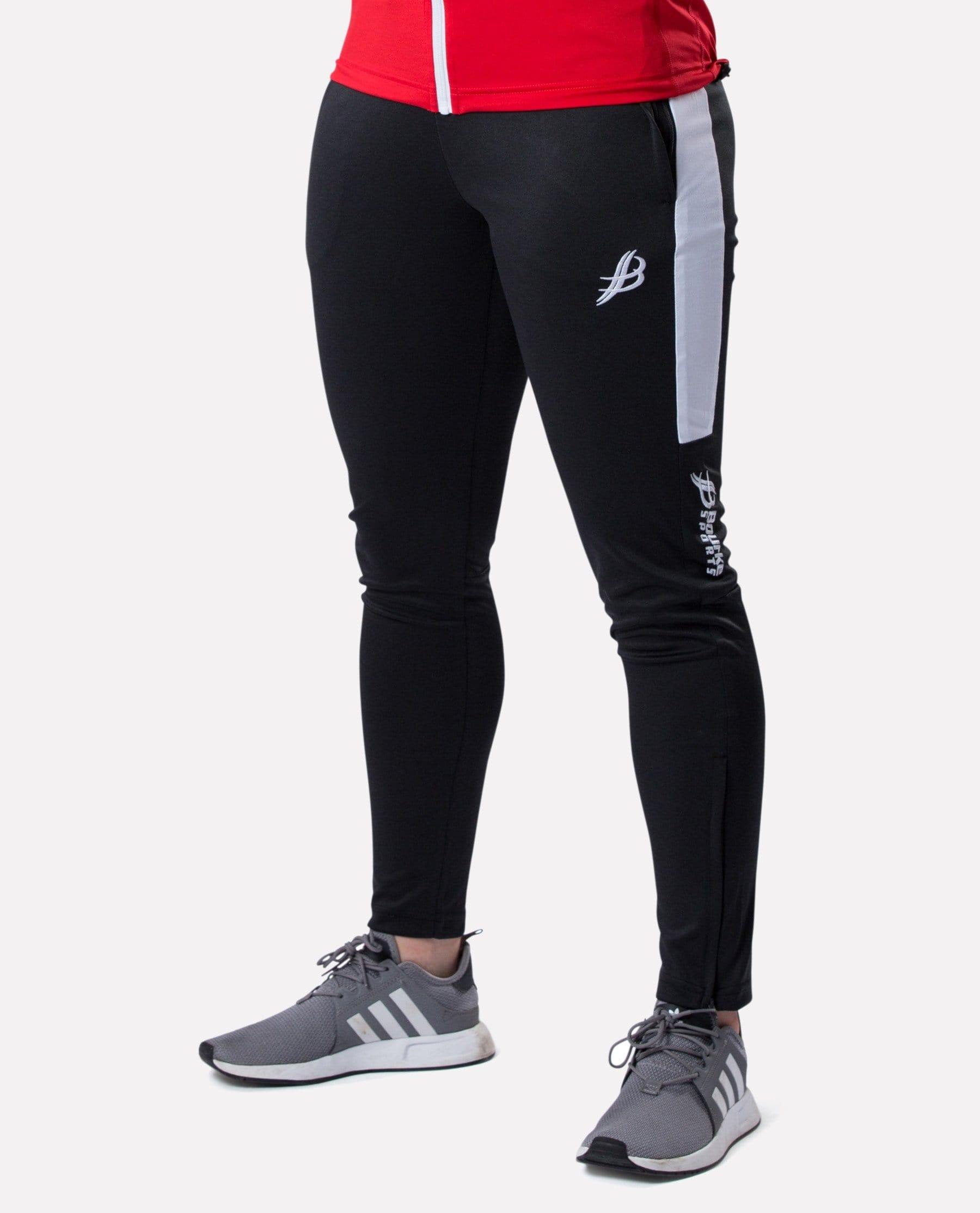 ALPHA Adult Skinny Pants (Black/White) - Bourke Sports Limited