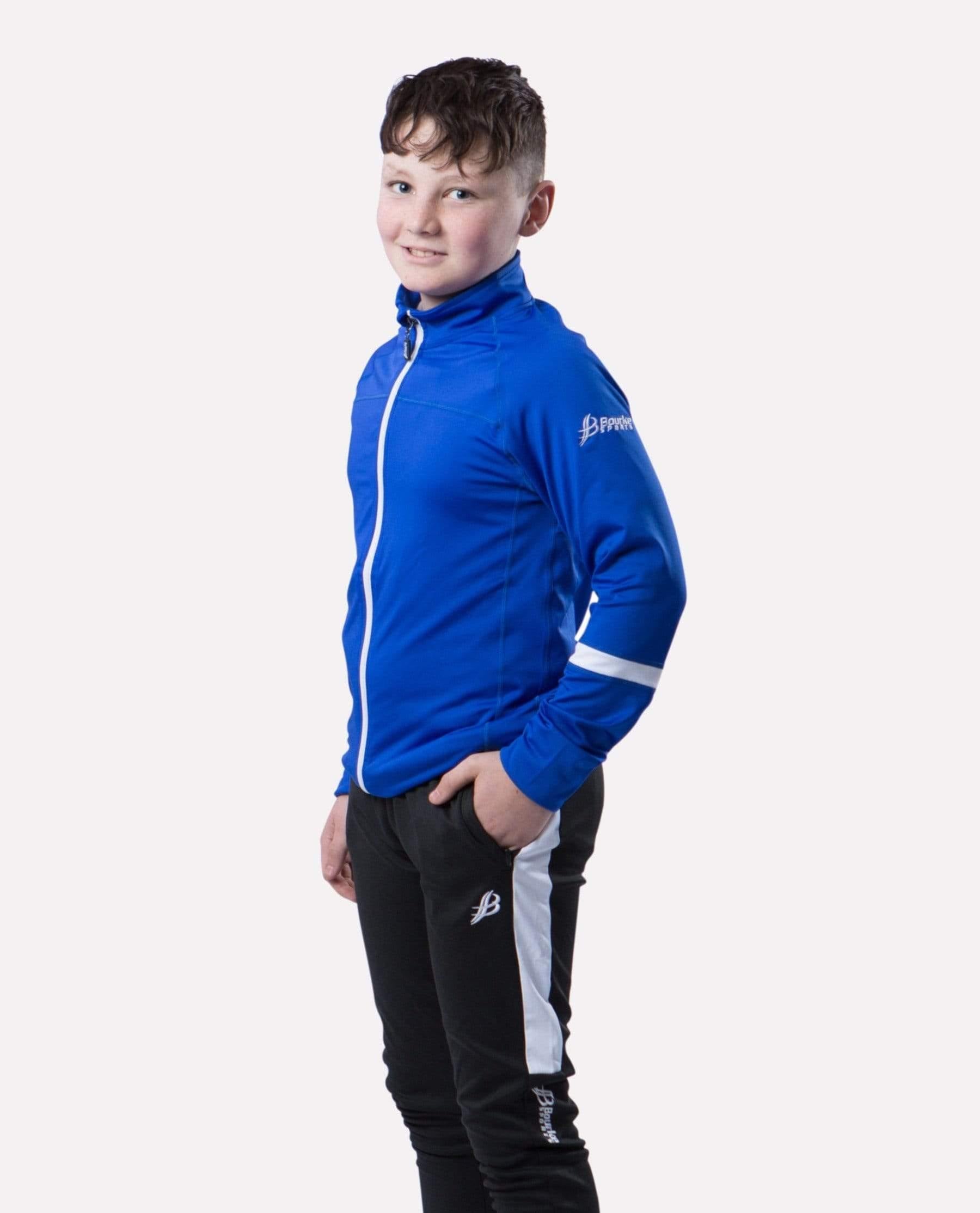 ALPHA Kids Full Zip (Blue/White) - Bourke Sports Limited
