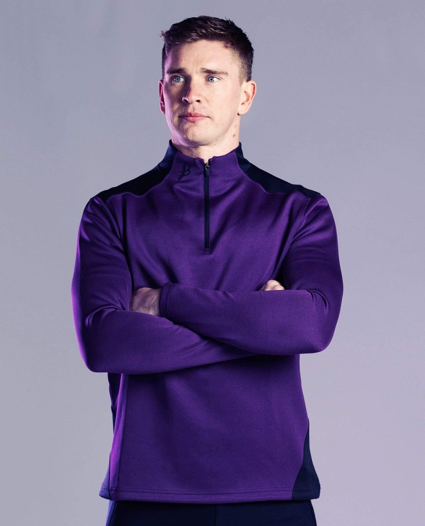 BUA20 Kids Half Zip (Purple) - Bourke Sports Limited