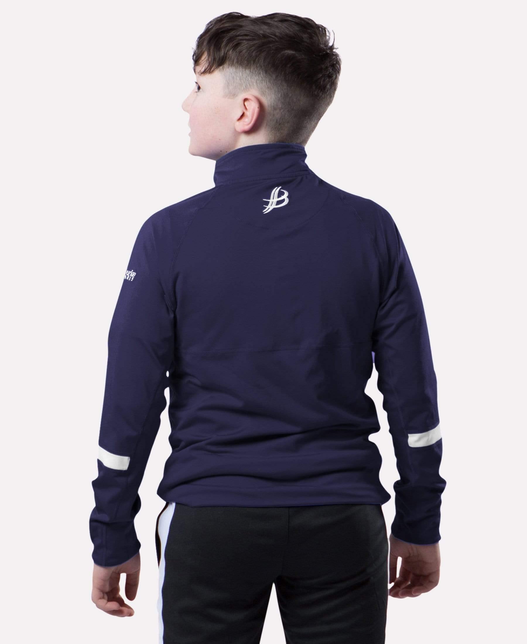 ALPHA Kids Full Zip (Navy/White) - Bourke Sports Limited