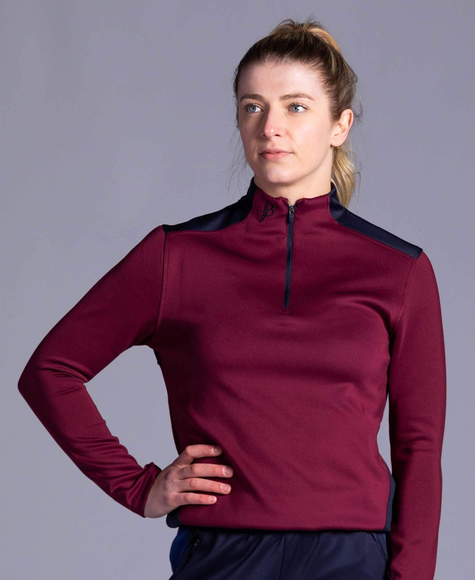 BUA20 Adult Half Zip (Maroon) - Bourke Sports Limited