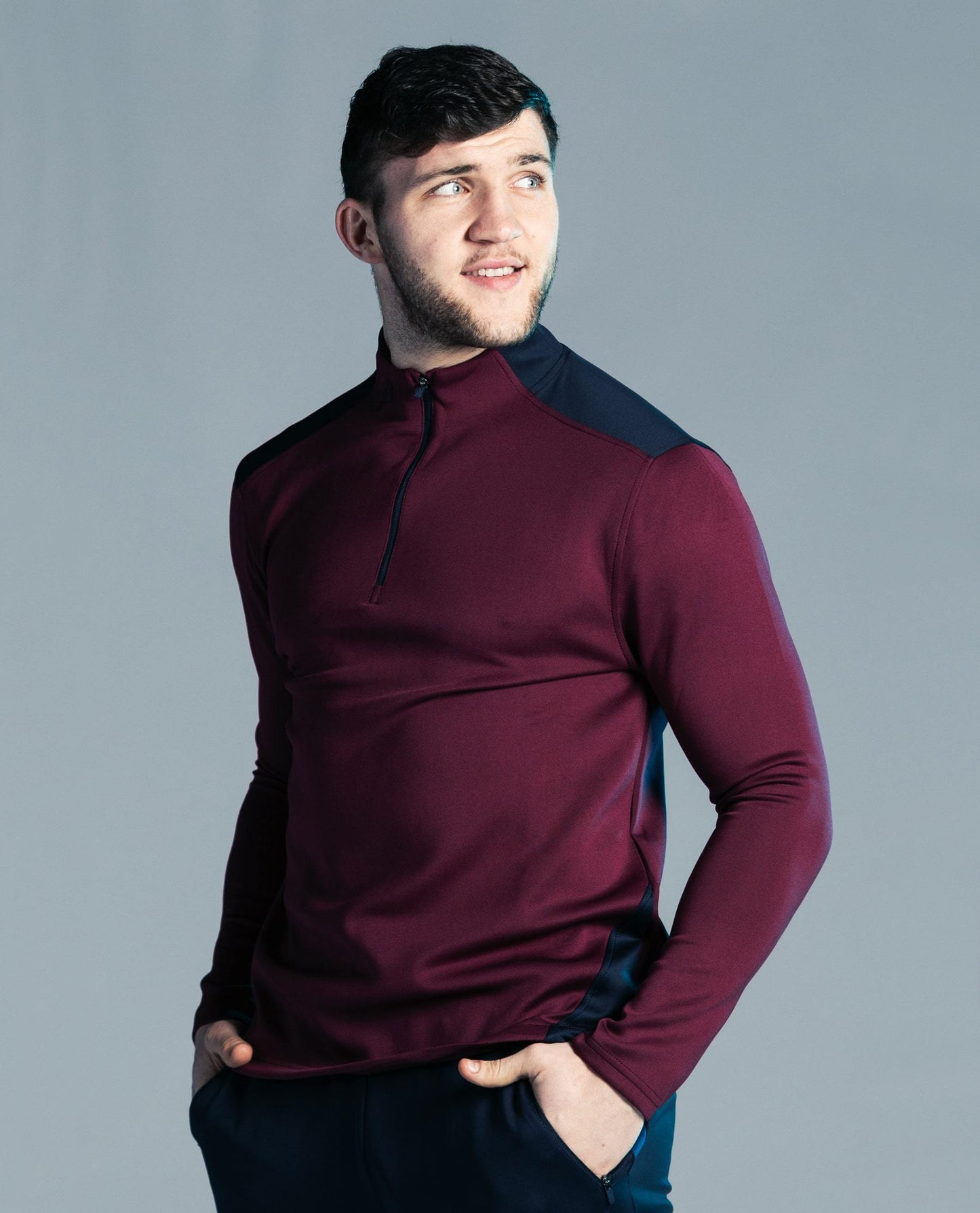 BUA20 Adult Half Zip (Maroon) - Bourke Sports Limited