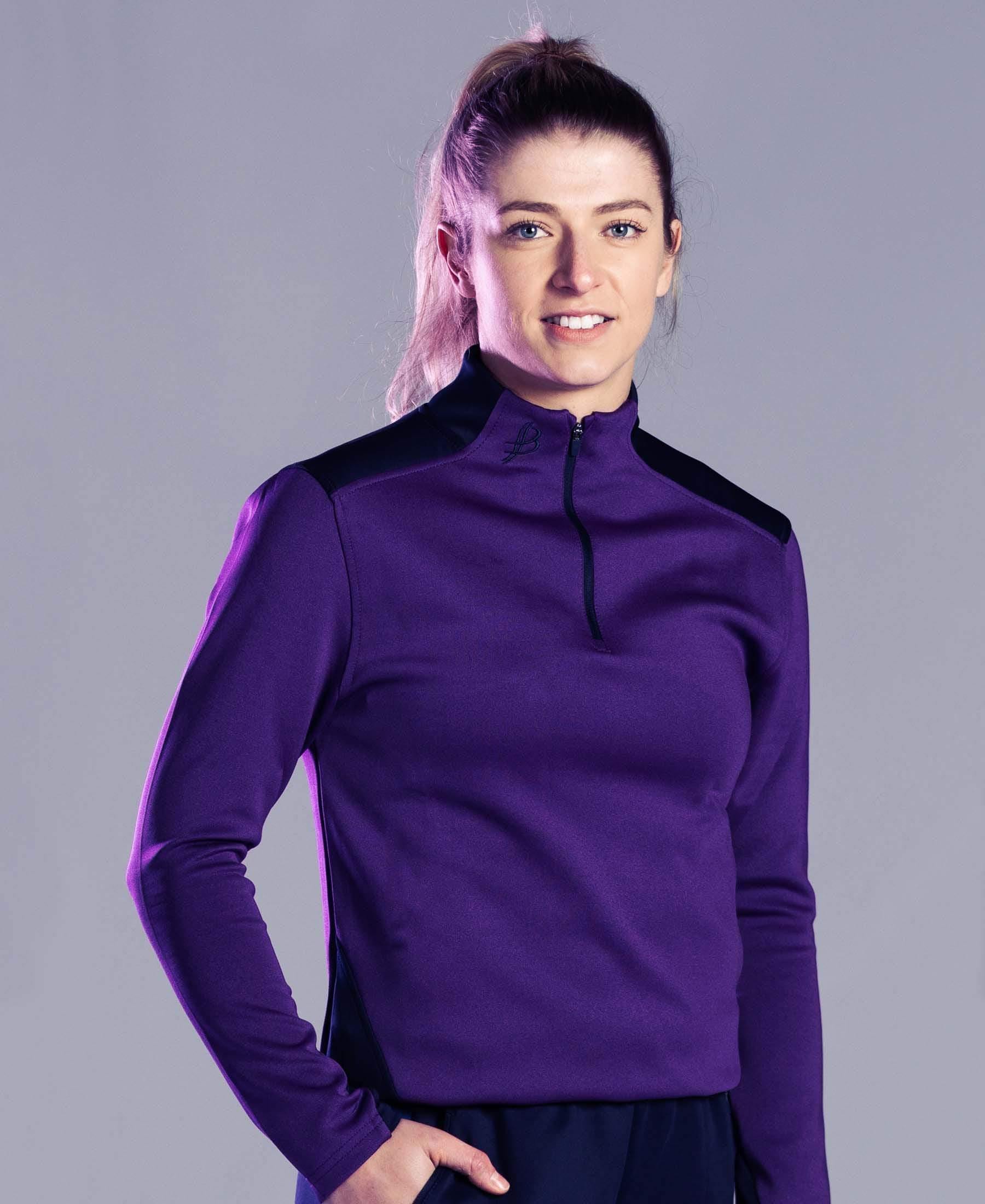 BUA20 Adult Half Zip (Purple) - Bourke Sports Limited