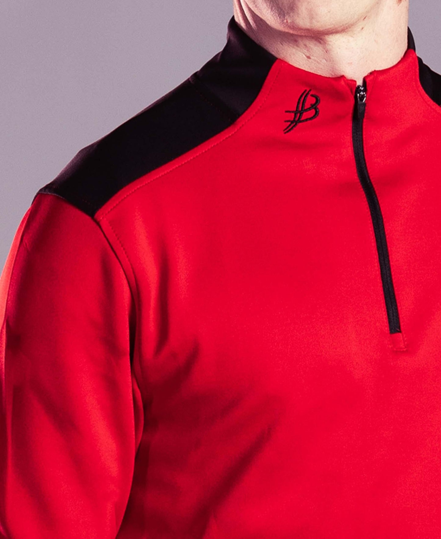 BUA20 Adult Half Zip (Red) - Bourke Sports Limited