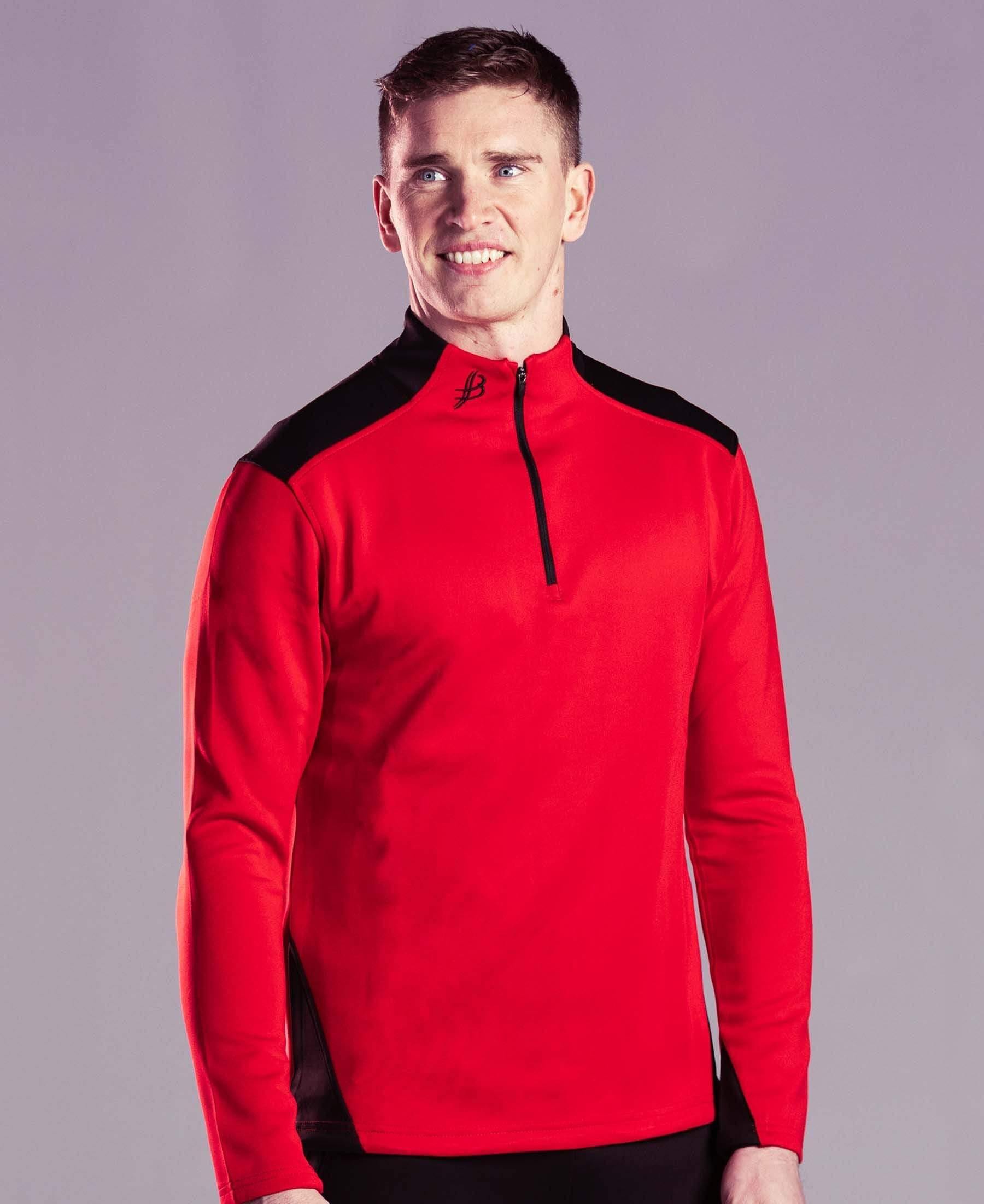 BUA20 Adult Half Zip (Red) - Bourke Sports Limited
