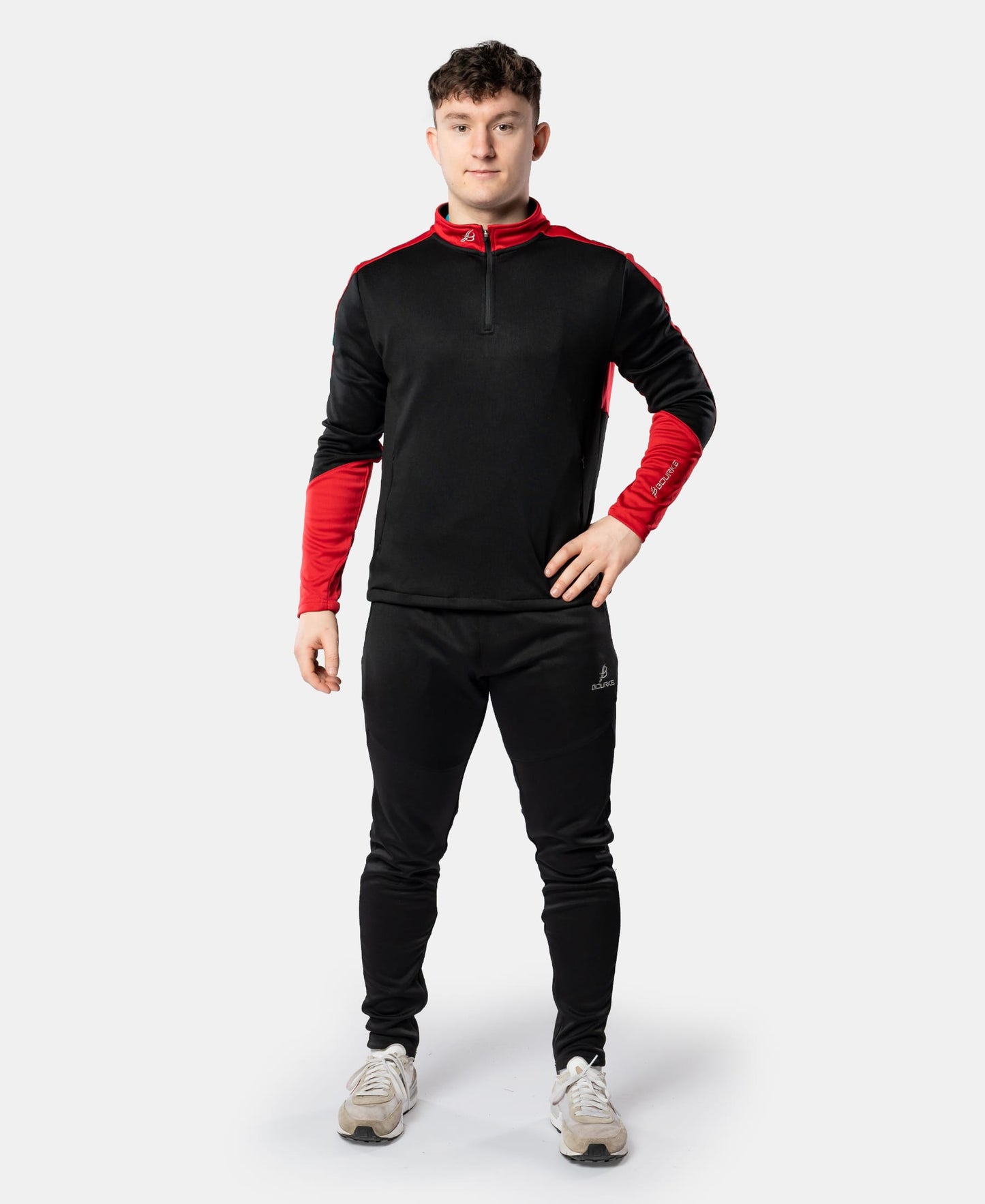 Croga Adult Half Zip (Black/Red)