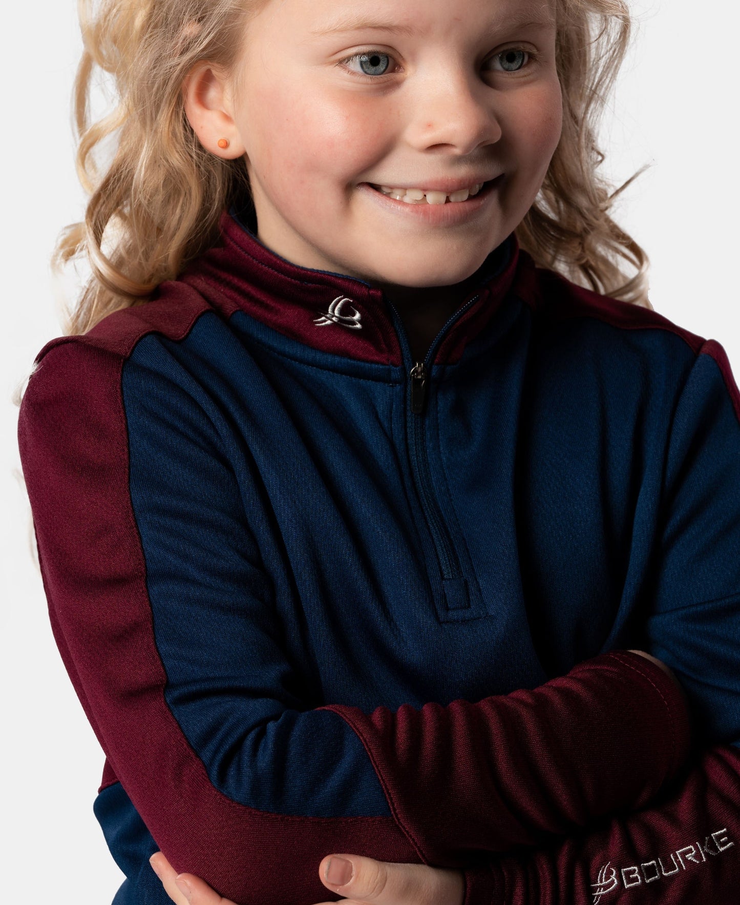 Croga Kids Half Zip (Navy/Maroon)