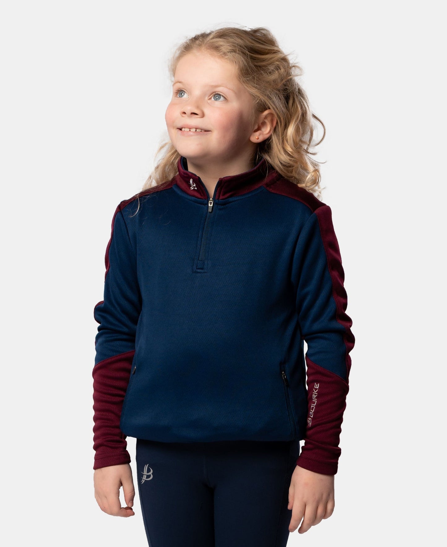 Croga Kids Half Zip (Navy/Maroon)