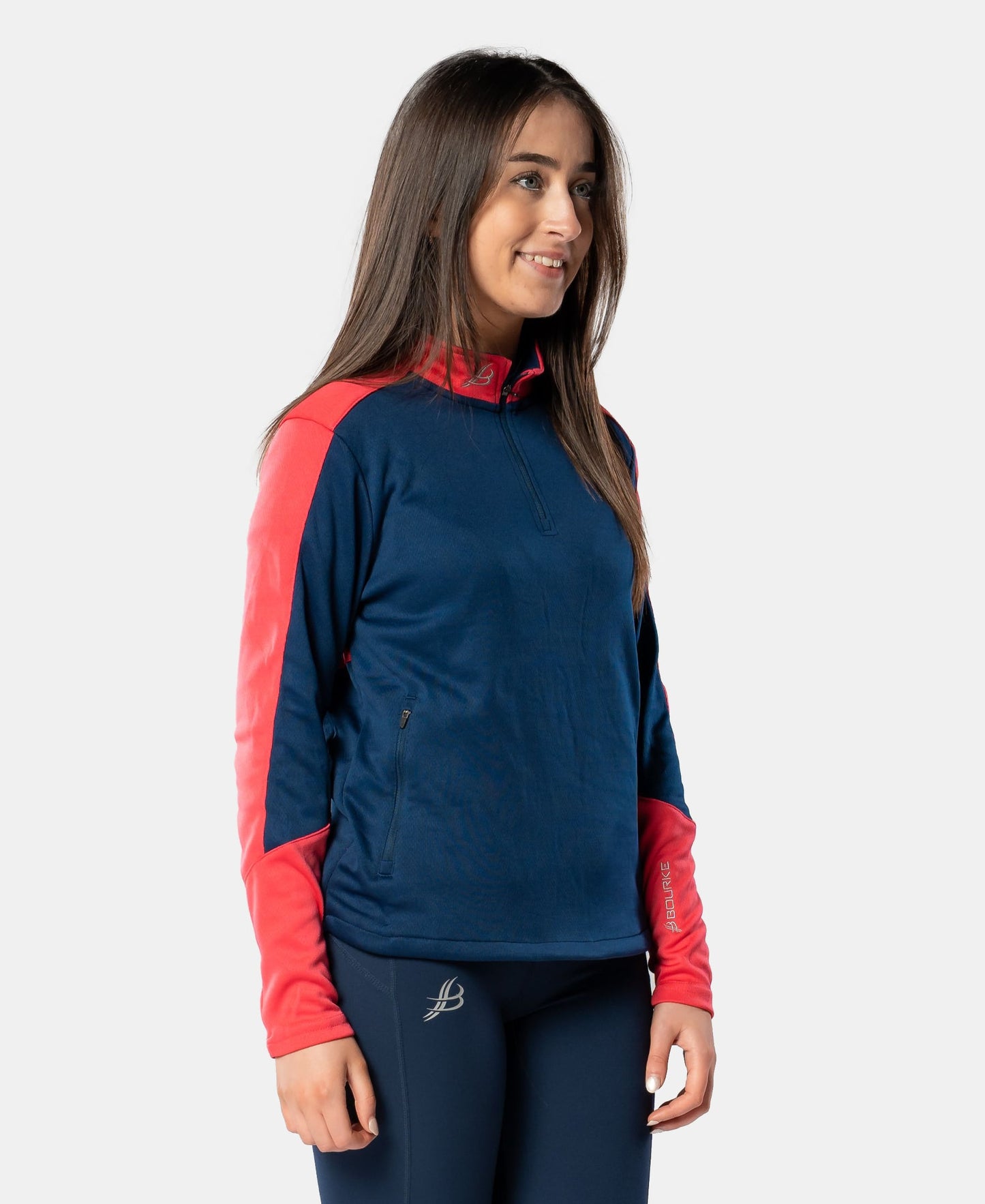 Croga Adult Half Zip (Navy/Pink)