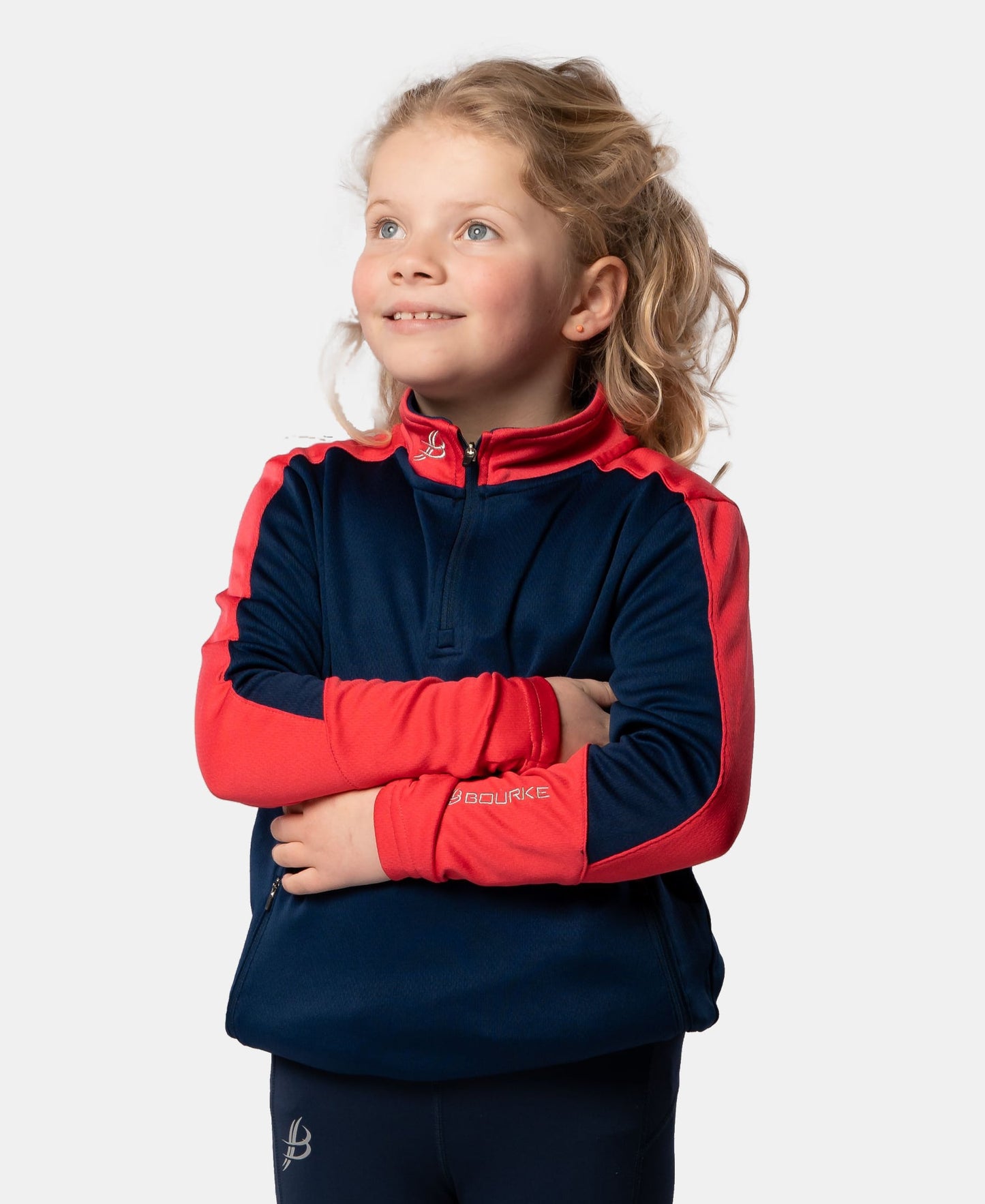 Croga Kids Half Zip (Navy/Pink)