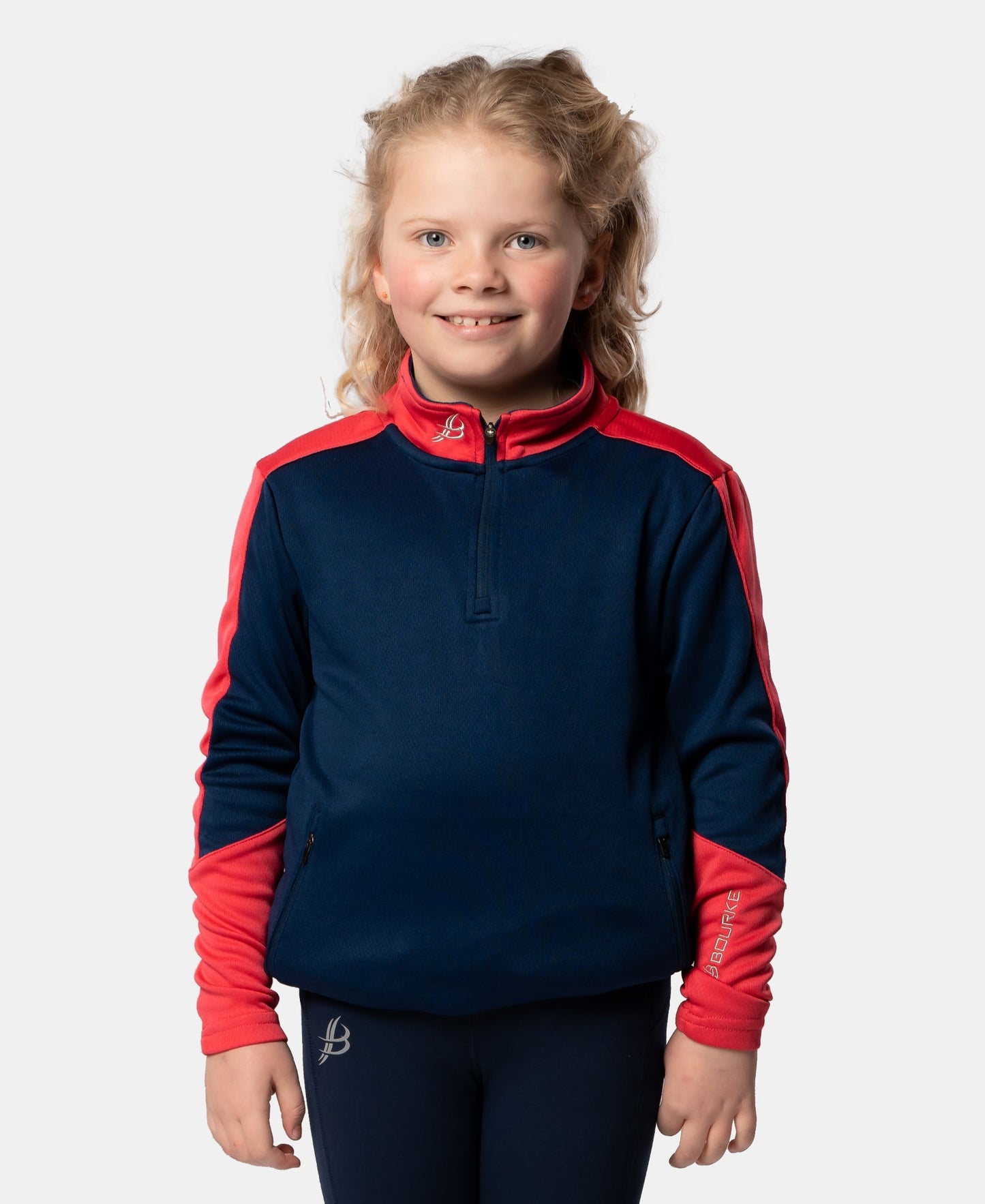 Croga Kids Half Zip (Navy/Pink)