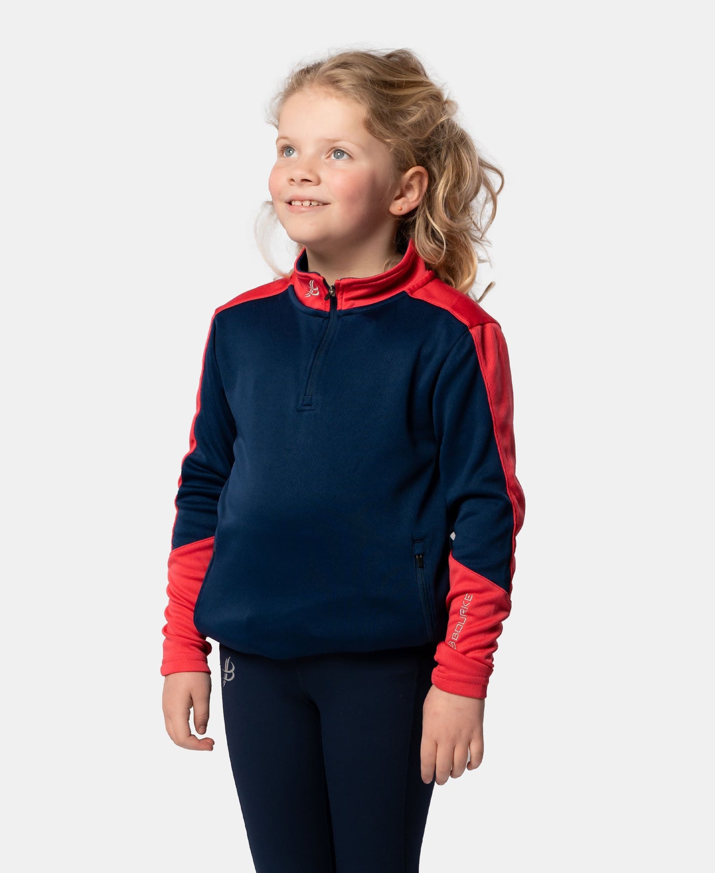 Croga Kids Half Zip (Navy/Pink)