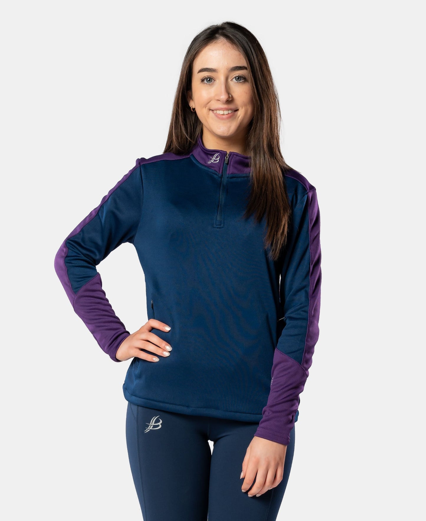 Croga Adult Half Zip (Navy/Purple)