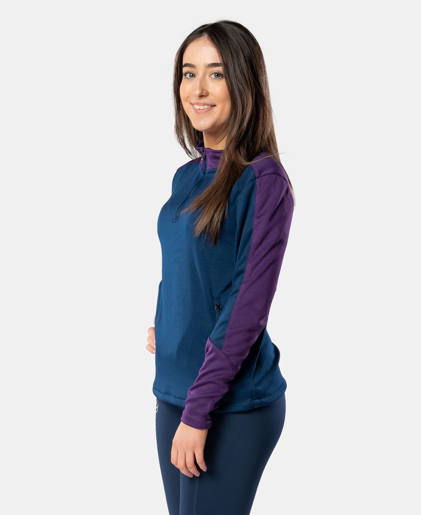 Croga Adult Half Zip (Navy/Purple)