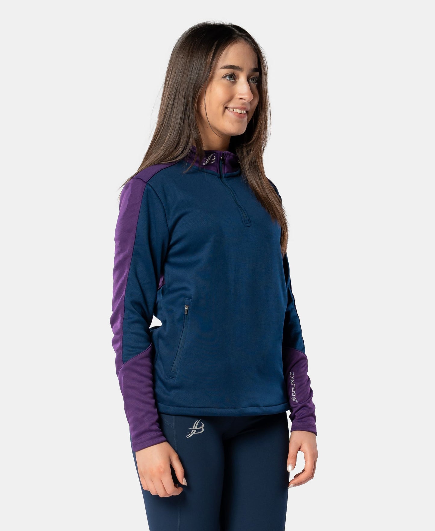 Croga Adult Half Zip (Navy/Purple)