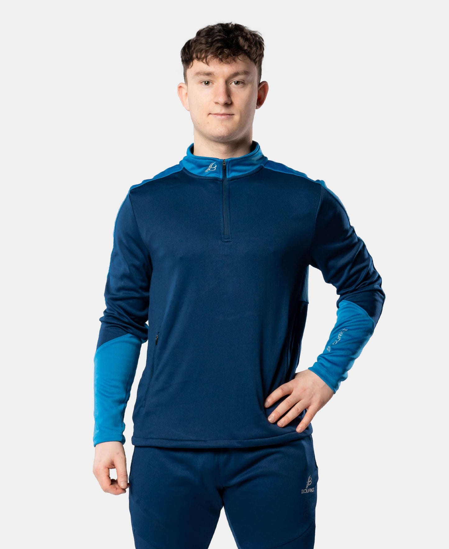 Croga Adult Half Zip (Navy/Sky)