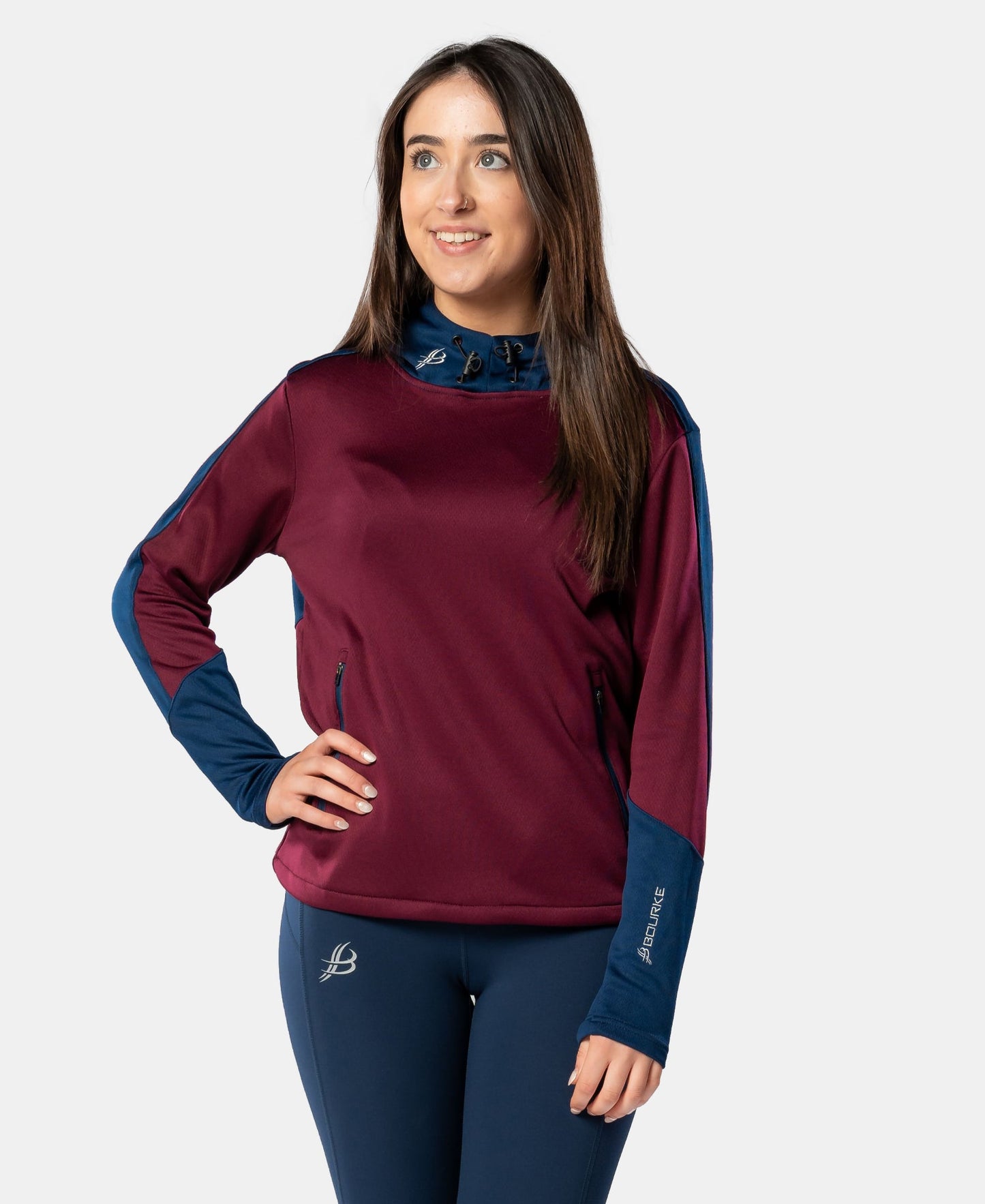 Croga Adult Hoody (Maroon/Navy)