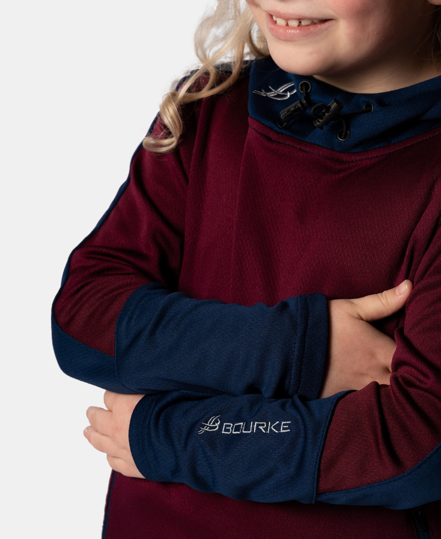 Croga Kids Hoody (Maroon/Navy)