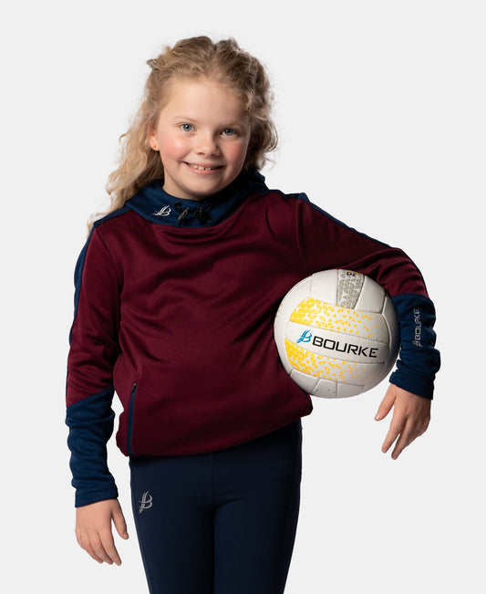 Croga Kids Hoody (Maroon/Navy)