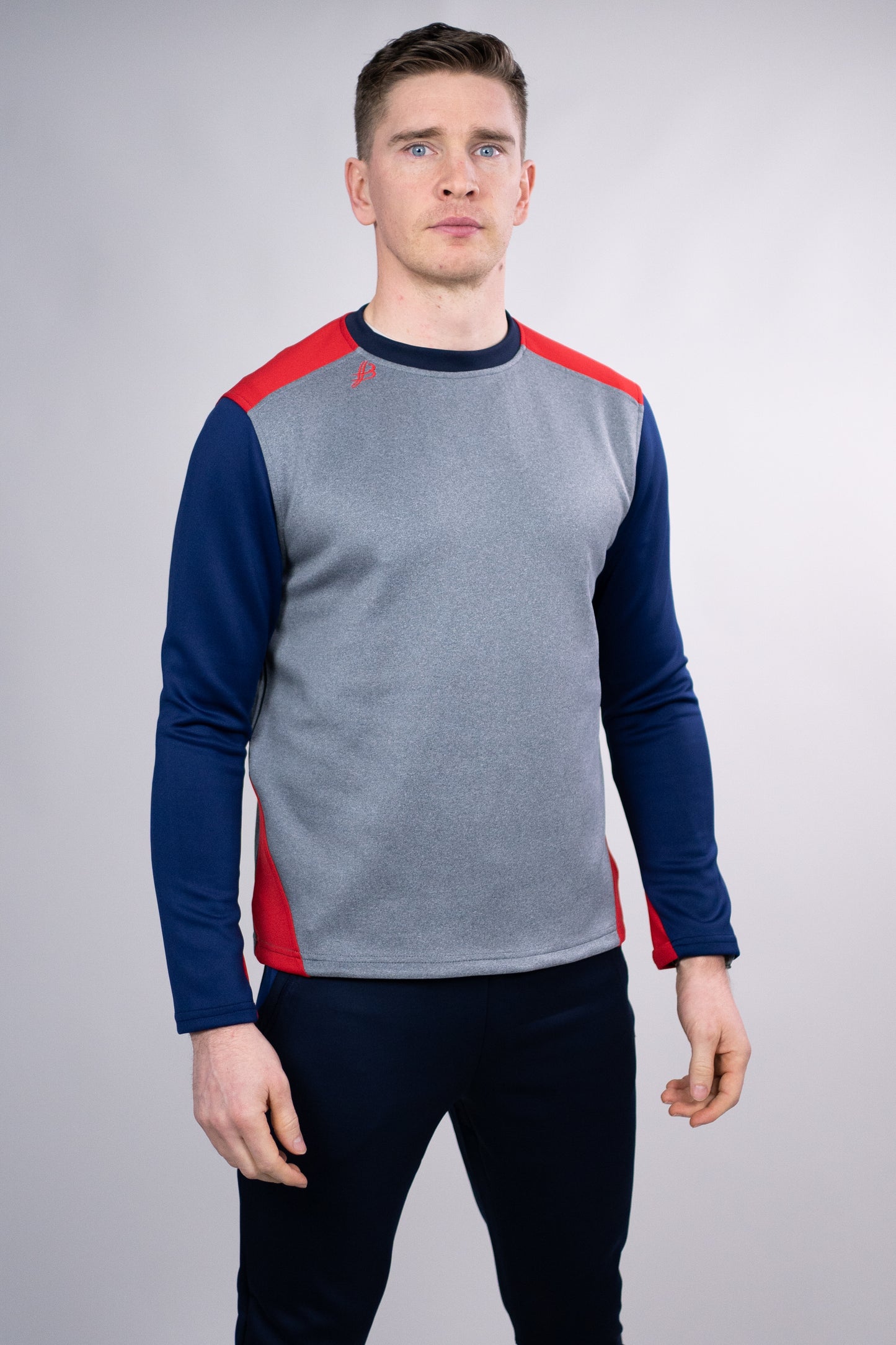 BUA20 Adult Crew Neck (Red & Navy)