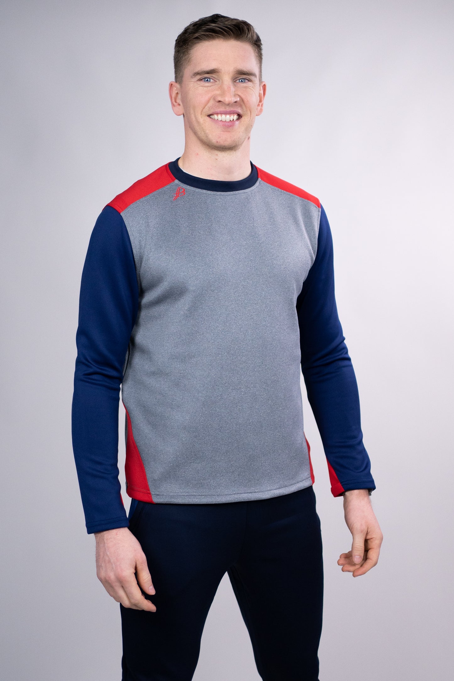 BUA20 Adult Crew Neck (Red & Navy)