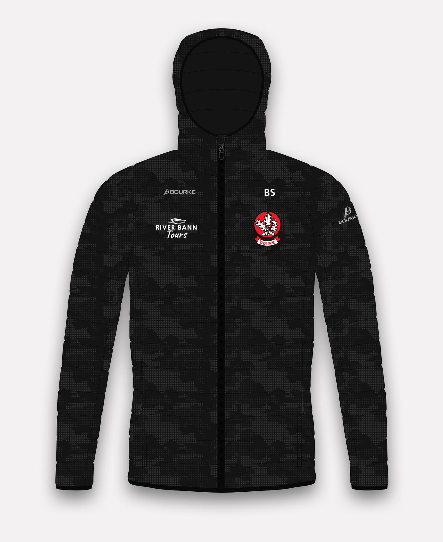 Derry Camogie Reflective Camo Jacket (Black)