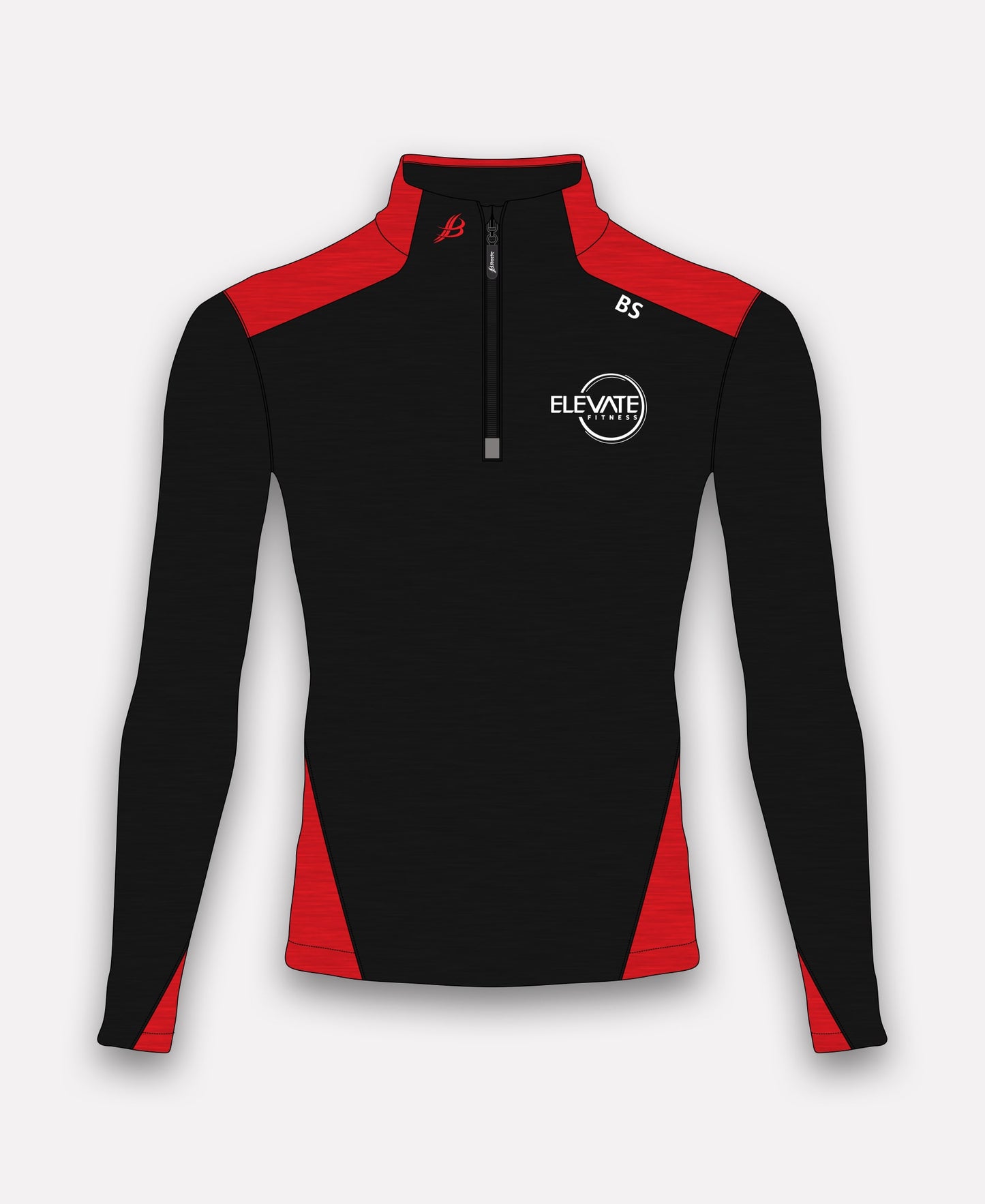 Elevate Fitness BUA Half Zip (Black/Red)