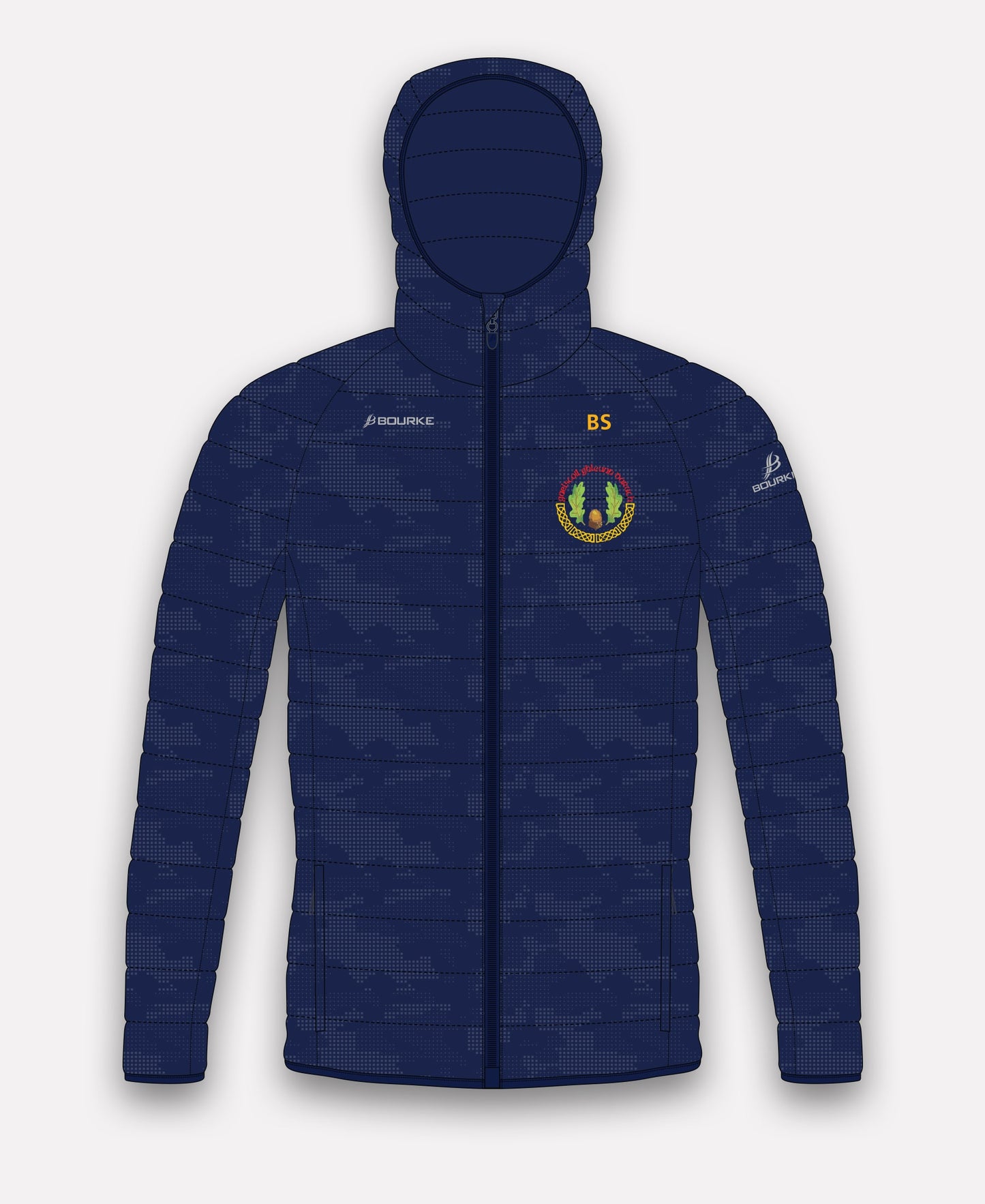 Gaelscoil Ghleann Darach Reflective Camo Jacket (Navy)