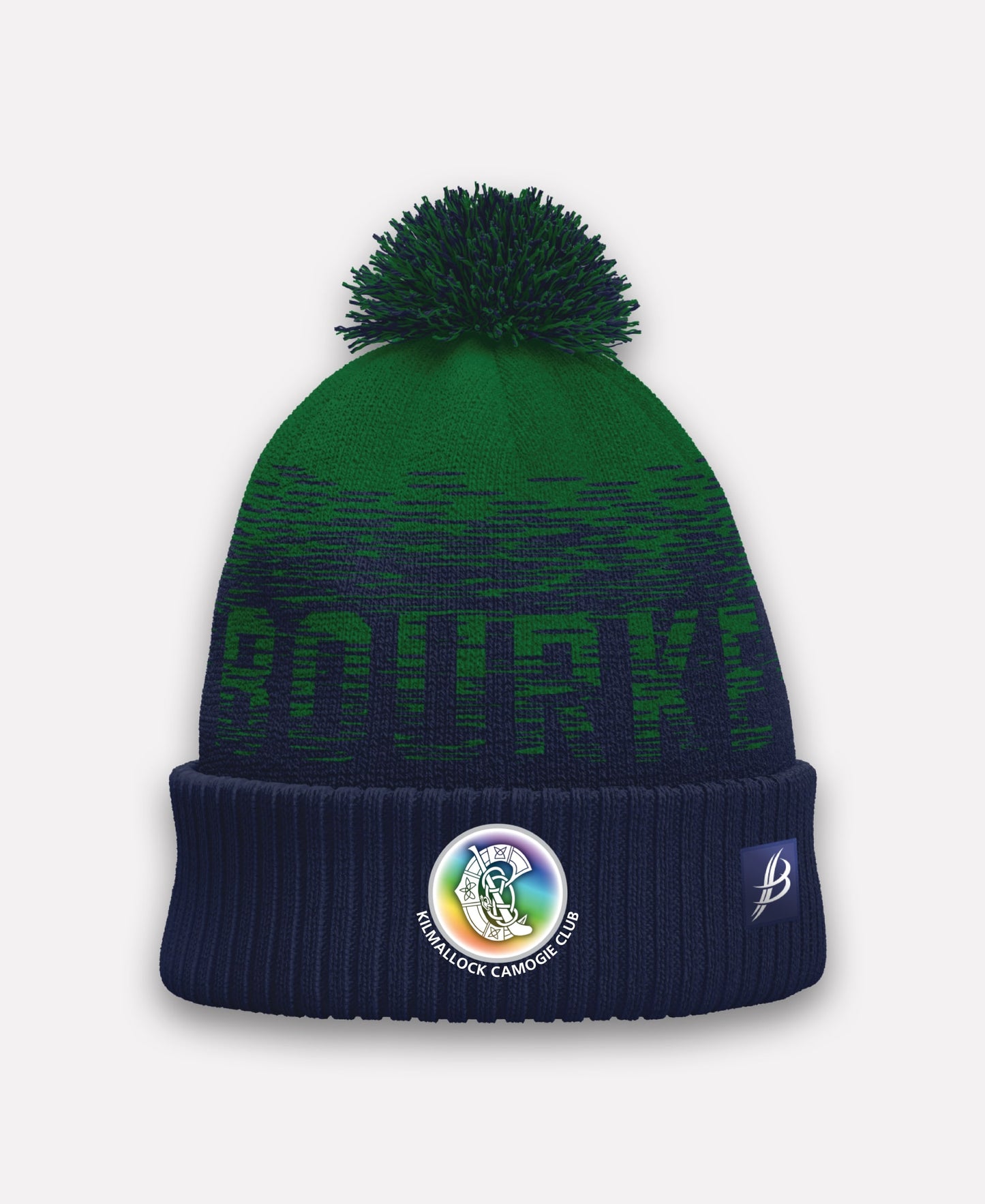 Kilmallock Camogie TACA Fleece Lined Bobble Hat (Green/Navy)