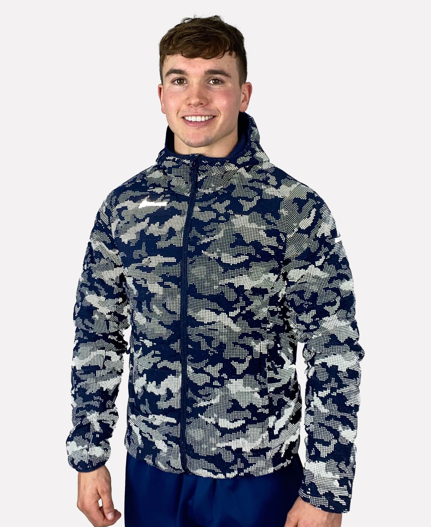 Reflective Camo Kids Jacket (Navy)