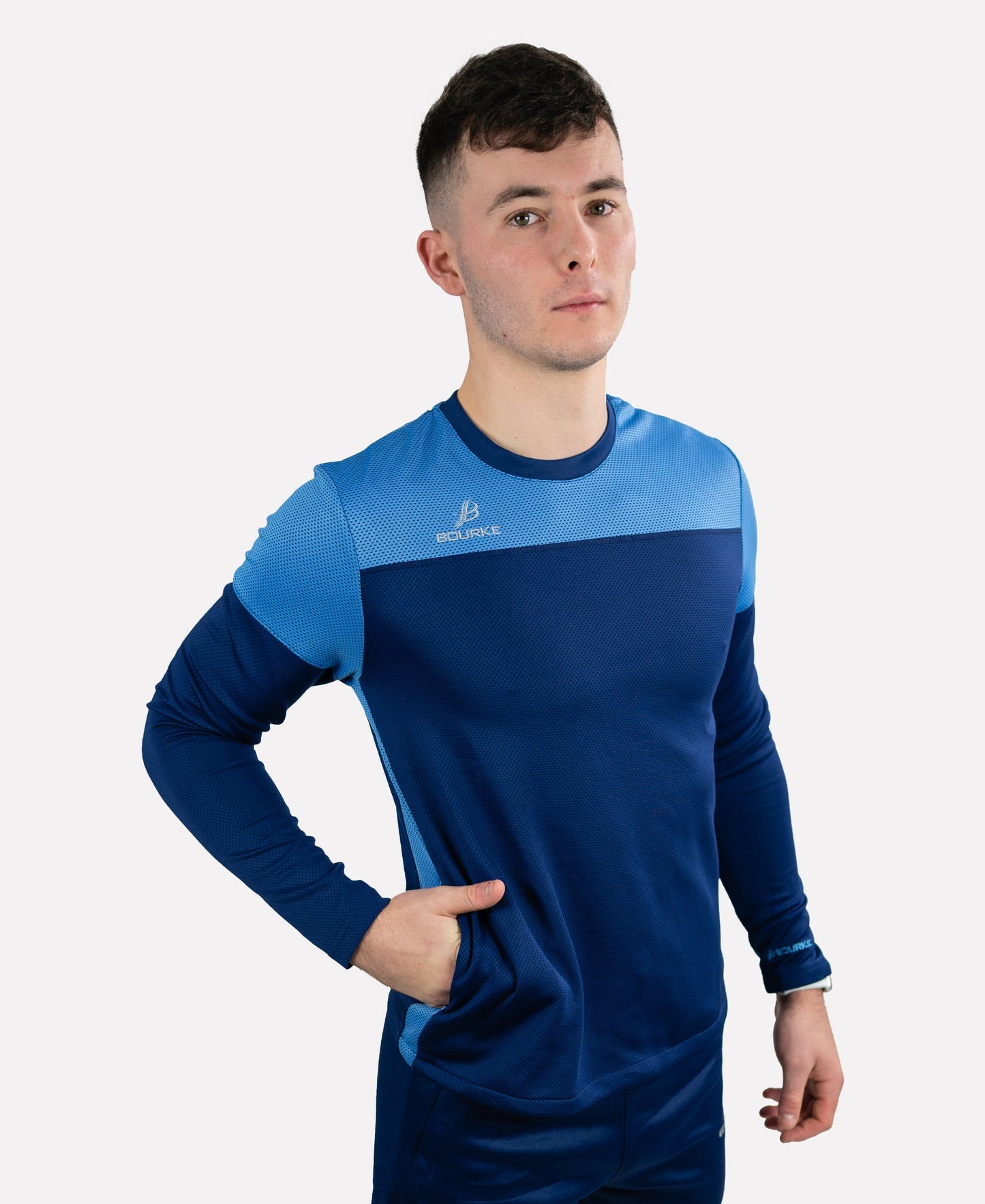 TACA Adult Crew Neck (Sky Blue/Navy)