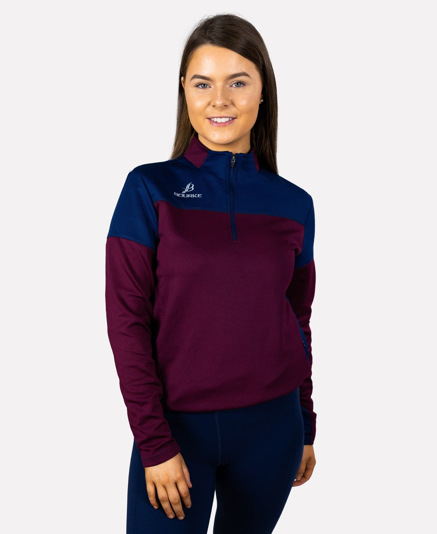 TACA Adult Half Zip (Maroon/Navy)