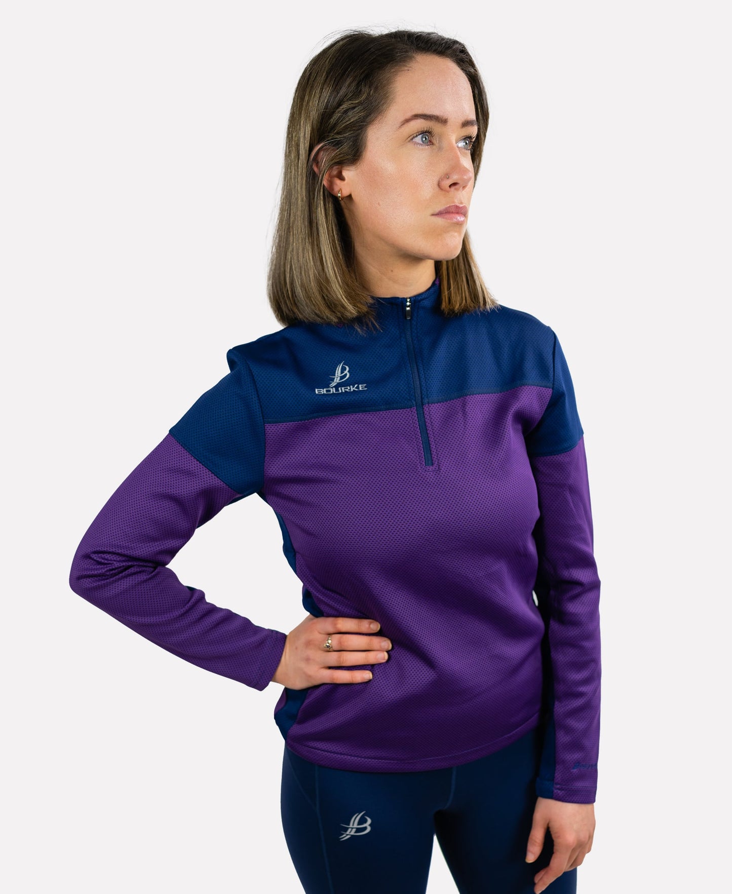 TACA Adult Half Zip (Purple/Navy)