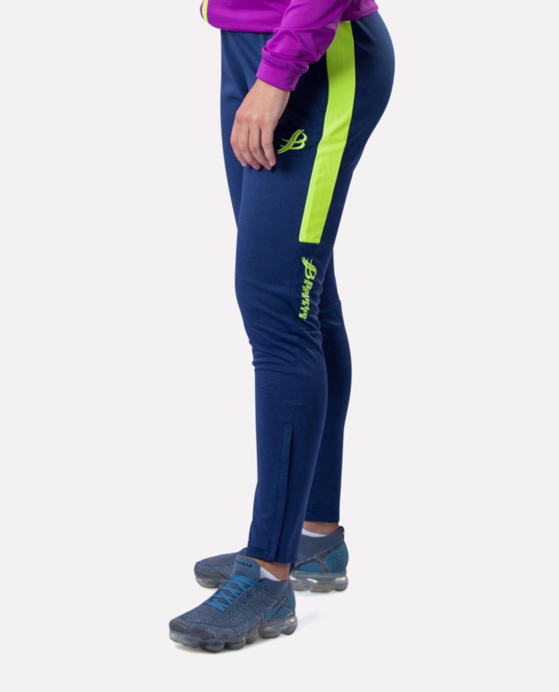 ALPHA Kids Skinny Pants (Navy/Luminous) - Bourke Sports Limited